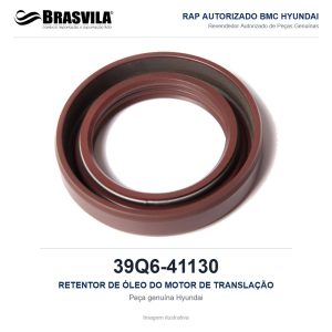 RETENTOR DE ÓLEO DO MOTOR DE TRANSLAÇÃO HYUNDAI 39Q6-41130 – GENUÍNO – R210LC-9 / R220LC-9S / R140LC-9S – imagem ilustrativa