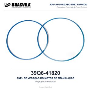 ANEL DE VEDAÇÃO DO MOTOR DE TRANSLAÇÃO HYUNDAI 39Q6-41820 – GENUÍNO – imagem ilustrativa