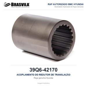 ACOPLAMENTO DO REDUTOR DE TRANSLAÇÃO HYUNDAI 39Q6-42170 – GENUÍNO – R210LC-9 / R220LC-9A / R210LC-7 / R260LC-9S – imagem ilustrativa