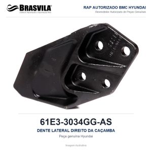 DENTE LATERAL DIREITO DA CAÇAMBA HYUNDAI 61E3-3034GG-AS – GENUÍNO – imagem ilustrativa