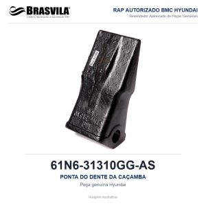 PONTA DO DENTE DA CAÇAMBA HYUNDAI 61N6-31310GG-AS – GENUÍNO – imagem ilustrativa