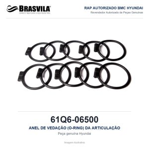 ANEL DE VEDAÇÃO (O-RING) DA ARTICULAÇÃO HYUNDAI 61Q6-06500 – GENUÍNO – R210LC-9 / R220LC-9A / HX220L / HL740-9 – imagem ilustrativa