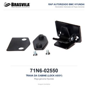 TRAVA DA CABINE (LOCK ASSY) HYUNDAI 71N6-02550 – GENUÍNO – imagem ilustrativa