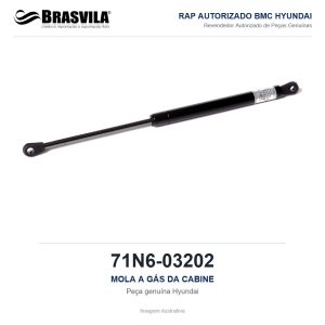 MOLA A GÁS DA CABINE HYUNDAI 71N6-03202 – GENUÍNO – R210LC-9 / R220LC-9S / R220LC-9A / R260LC-9S – imagem ilustrativa