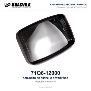 CONJUNTO DO ESPELHO RETROVISOR HYUNDAI 71Q6-12000 – GENUÍNO – imagem ilustrativa