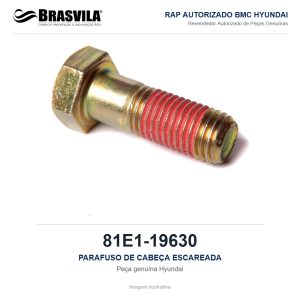 PARAFUSO DE CABEÇA ESCAREADA HYUNDAI 81E1-19630 – GENUÍNO – imagem ilustrativa
