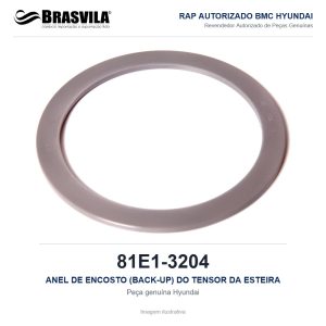 ANEL DE ENCOSTO (BACK-UP) DO TENSOR DA ESTEIRA HYUNDAI 81E1-3204 – GENUÍNO – R210LC-9 / R220LC-9A / R210LC-7 / HX220L – imagem ilustrativa