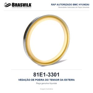 VEDAÇÃO DE POEIRA DO TENSOR DA ESTEIRA HYUNDAI 81E1-3301 – GENUÍNO – imagem ilustrativa