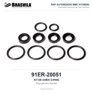KIT DE ANÉIS O-RING HYUNDAI 91ER-20051 – GENUÍNO – imagem ilustrativa