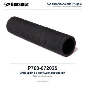 MANGUEIRA DE BORRACHA REFORÇADA HYUNDAI P760-072025 – GENUÍNO – imagem ilustrativa
