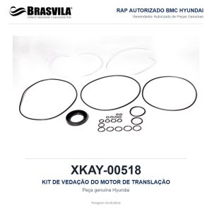 KIT DE VEDAÇÃO DO MOTOR DE TRANSLAÇÃO HYUNDAI XKAY-00518 – GENUÍNO – R210LC-9 / R220LC-9S / R210LC-7 / R260LC-9S – imagem ilustrativa