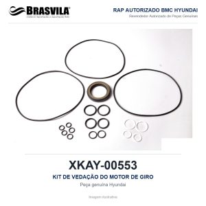 KIT DE VEDAÇÃO DO MOTOR DE GIRO HYUNDAI XKAY-00553 – GENUÍNO – R210LC-7 / R220LC-7 / R215LC-7 / R210LC-9 – imagem ilustrativa