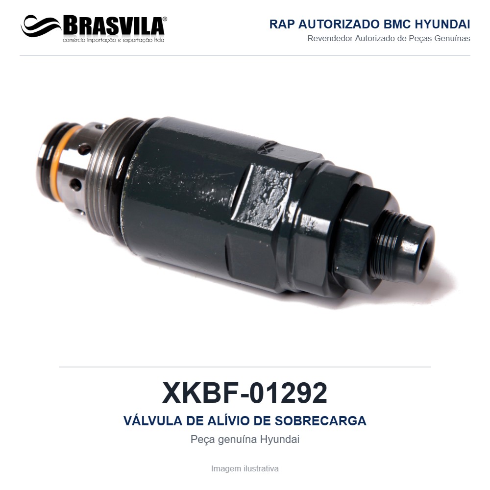 VÁLVULA DE ALÍVIO DE SOBRECARGA HYUNDAI XKBF-01292 – GENUÍNO – R210LC-9 / R220LC-9S / R260LC-9S / R290LC-9 – imagem ilustrativa VÁLVULA DE ALÍVIO DE SOBRECARGA HYUNDAI XKBF-01292 – GENUÍNO – R210LC-9 / R220LC-9S / R260LC-9S / R290LC-9 – imagem ilustrativa